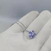 Sace Gems Подвеска для женщин, стерлинговое серебро 925 пробы, 4*5 мм, натуральный танзанит, ожерелье, Свадебная вечеринка, ювелирные изделия, подарки