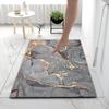 Marble Pattern Kitchen Mat Doormat Carpet Durable Absorbent Non-Slip Entrance Bedside Rug Washable Living Room