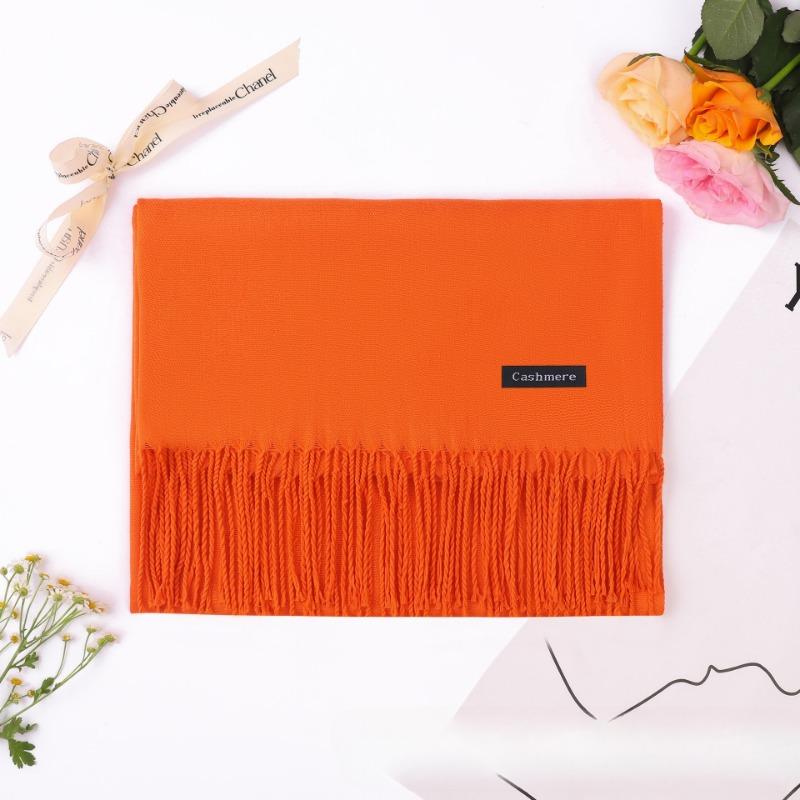 Autumn and Winter Female Scarf Cashmere Women Solid Color Long Tassel Lady Wraps Shawls