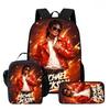 Michael Jackson 3-Piece Kids Set – Backpack, Lunch Bag & Pencil Case, Iconic King of Pop Design less