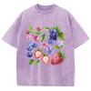 Летняя женская футболка Y2K Распродажа женской одежды 2024 года с принтом фруктов и выцветанием Топ Harajuku с коротким рукавом