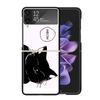 Милый котенок Мультяшный прозрачный чехол для телефона Samsung Z Flip 7 6 5 4 3 Galaxy ZFlip7 ZFlip6 ZFlip5 ZFlip4 ZFlip3 5G Чехол с принтом Z