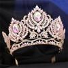 Elegant Crystal Crowns Comb for Women Princess Stylish Crystal Crowns Efficient Tiaras with Colorful Stone and Comb