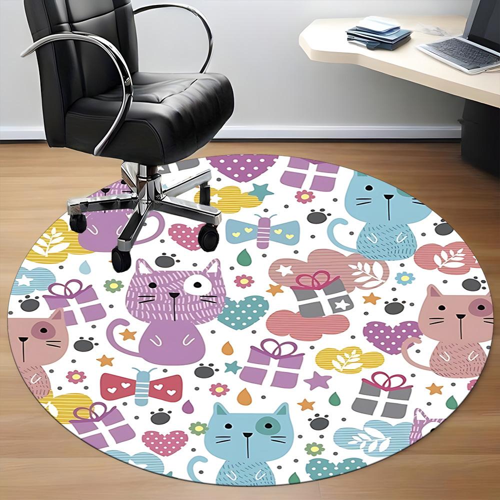 1pc Cat Collage Carpet for Office, Non-slip, Soft and Durable Office Rug, Perfect for Office yy260128098
