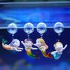 2Pcs Aquarium Suspension Mermaid Figurine Ornament Beautiful Mermaid Fish Tank Desk Decoration Crafts For Aquarium Landscaping