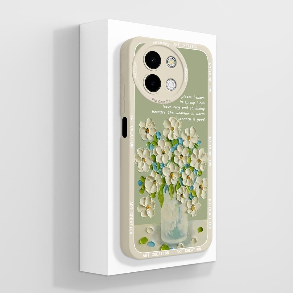 Case For Vivo Y38 Y58 T3X Y200i Y200T 5G Cute Panda Funda Soft Liquid Silicone Camera Protection Back Cover Shockproof Bumper