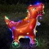 Square Shape Cartoon Animal Balloon With Wheels Luminous Balloon  Birthday Decoration