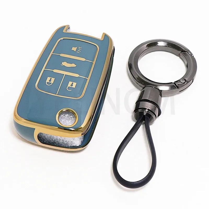 TPU Smart Key Case For Chevrolet Car Key Fob for Chevrolet Chevy Cruze Malibu Camaro Aveo Equinox Impala Sonic 2 3 4 5 Buttons
