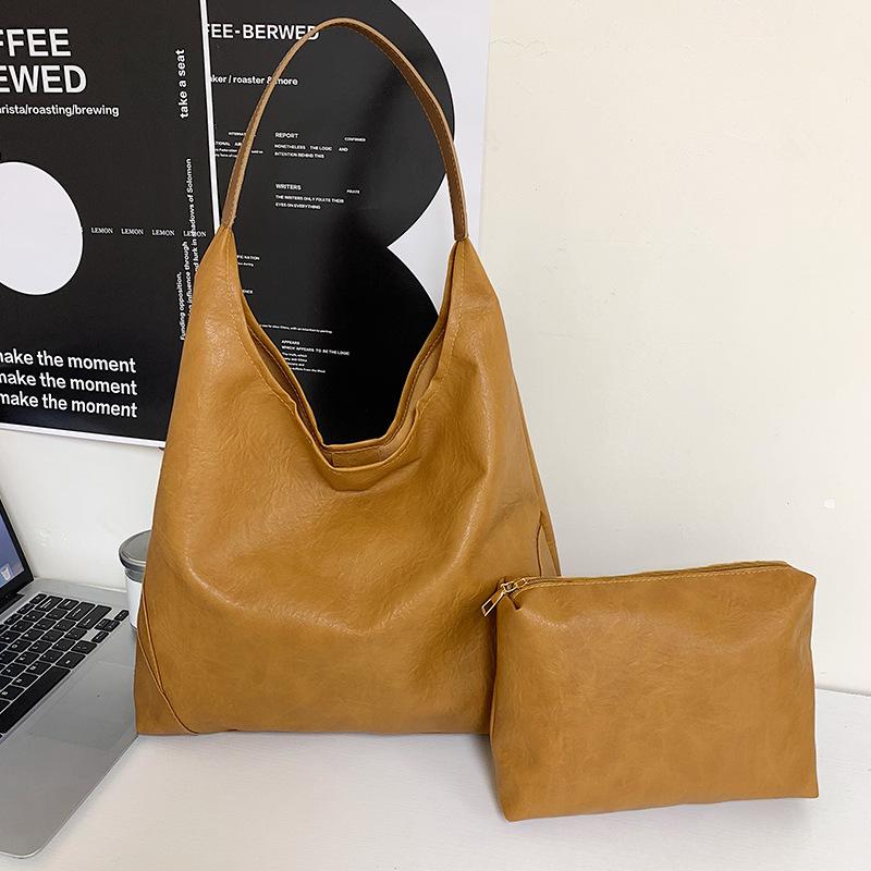 Сумка Niche Textured Underarm Bag для женщин, новая простая сумка-тоут в стиле ретро, повседневная сумка через плечо большой емкости