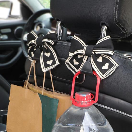 1/2 шт. автомобильные крючки для подголовников, вешалки для сумок, универсальные, простая установка, милый бант