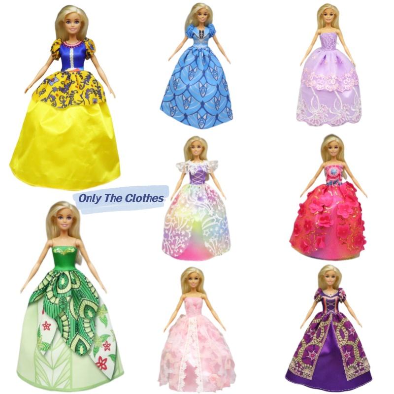Fashionable Barbie Doll Costume Children's Pretend Play Clothing With Elegant Wedding Dress Available In Multiple Colors