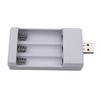 Перезаряжаемое зарядное устройство для аккумуляторов USB-выход 3 слота зарядка защита от короткого замыкания подходит для аккумуляторов AAA/AA инструменты