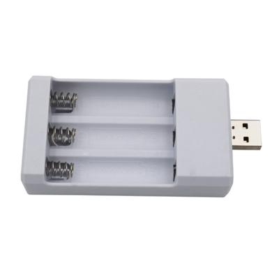 Перезаряжаемое зарядное устройство для аккумуляторов USB-выход 3 слота зарядка защита от короткого замыкания подходит для аккумуляторов AAA/AA инструменты