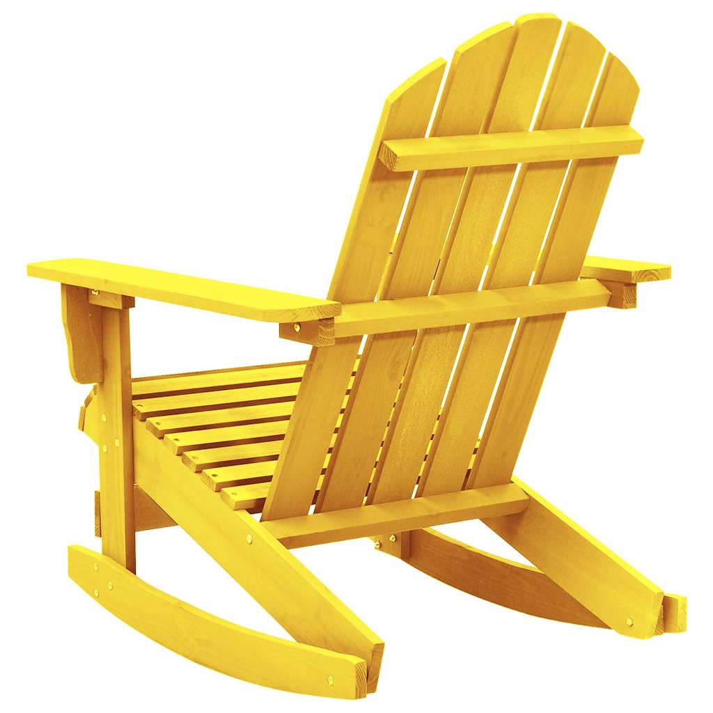 vidaXL Adirondack-Schaukelstuhl Massivholz Tanne Gelb