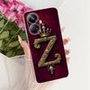 Чехол для Realme 10 Pro+ RMX3687 Печать начальной буквы Мягкий силикон ТПУ Чехлы для телефона для Realme10 10Pro Задняя крышка