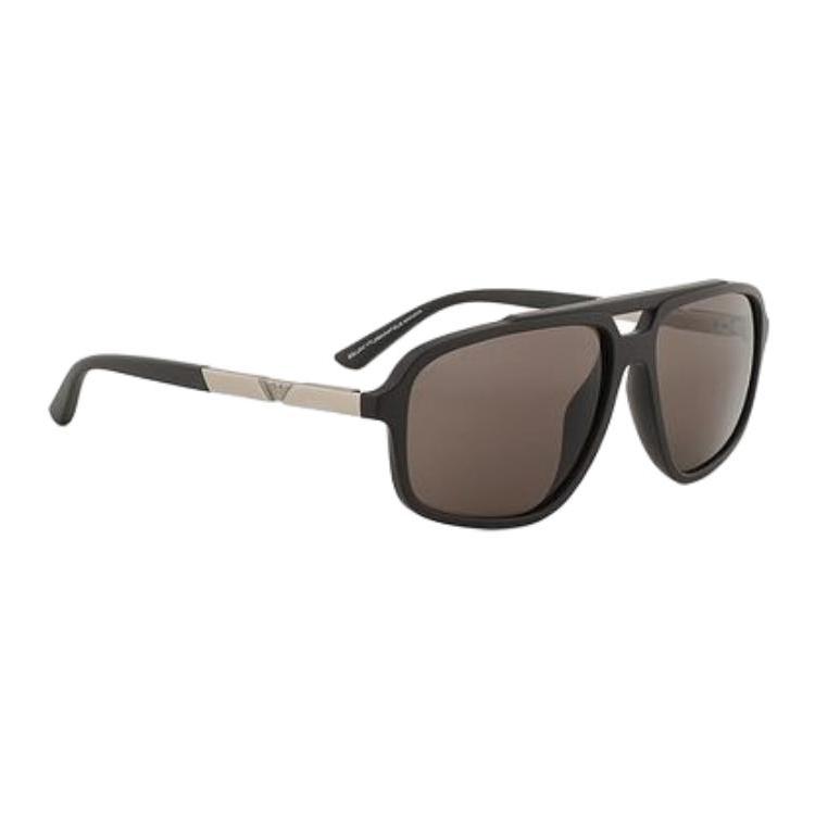 Emporio Armani Логотип Прямоугольные Пластиковые Солнцезащитные Очки Унисекс Солнцезащитные Очки Черные EA4236U.L61863.L159.L