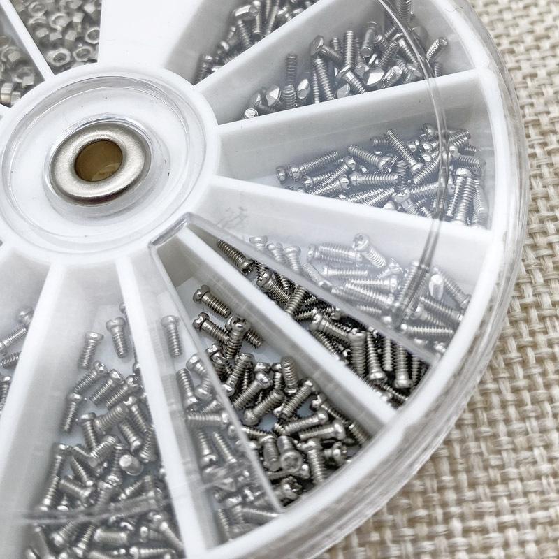 600/1200 шт. Профессиональный набор для ремонта очков для часов/очков включает винты для безрамных дужек и инструменты для фиксации солнцезащитных очков