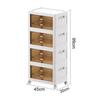 Folding Wardrobe Containers with Wheels Elevated Design Save Space Bedroom Storage Box High-capacity Plastic Kitchen Cabinets