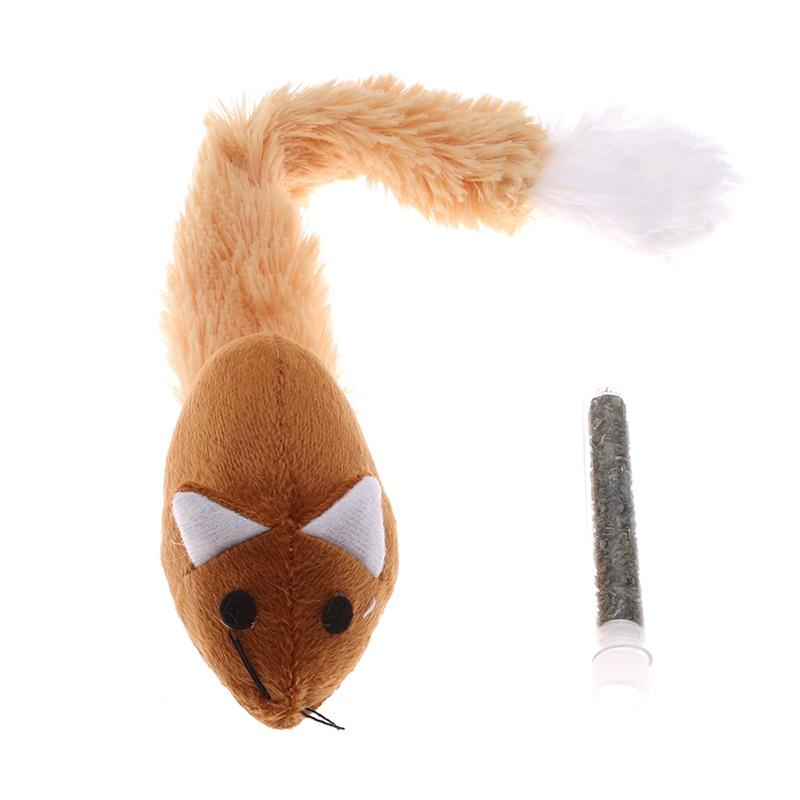 False Long Tail Mouse Cat Catnip Toys Pet Игральные игрушки
