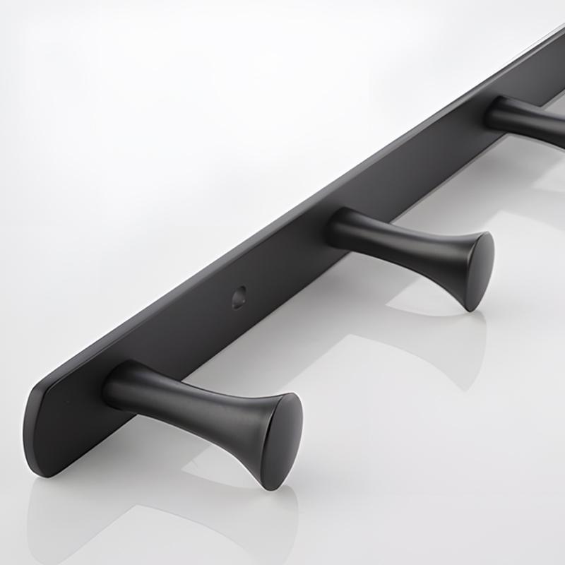 Матовый черный крючок для халата, крючок для полотенец в ванной, крючок для одежды на задней двери гостиной, крючок для ключей из нержавеющей стали, крючки для хранения кухонных полотенец