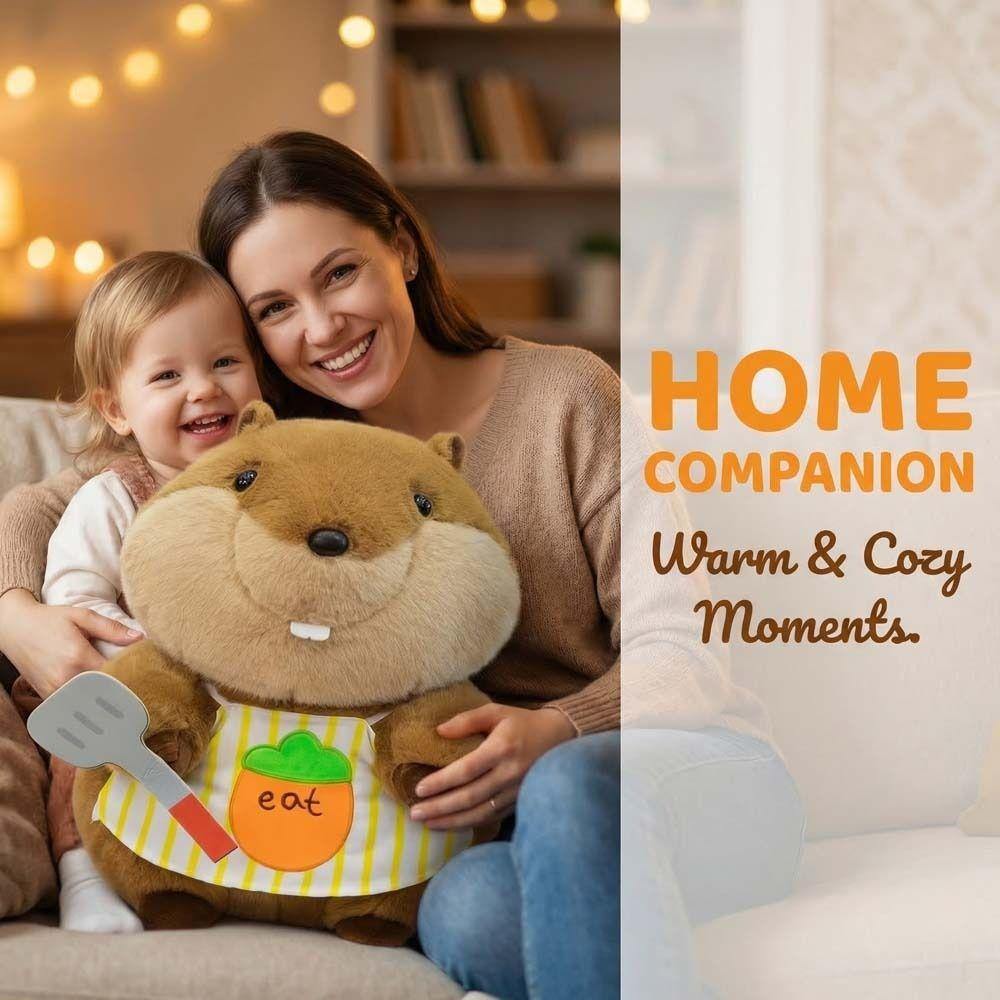 Throw Pillow Groundhog Plush Toy Stuffed Animals Big Tooth Mouse Doll Baby Infants