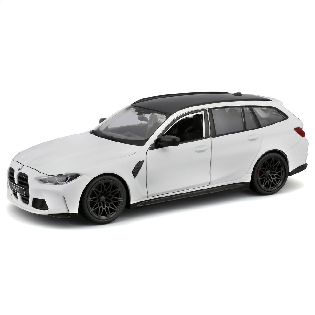 Bburago 1/24 BMW M3 Touring 2023 Белый / Металлическая миниатюрная модель автомобиля, Готовая модель 18-21112 WT