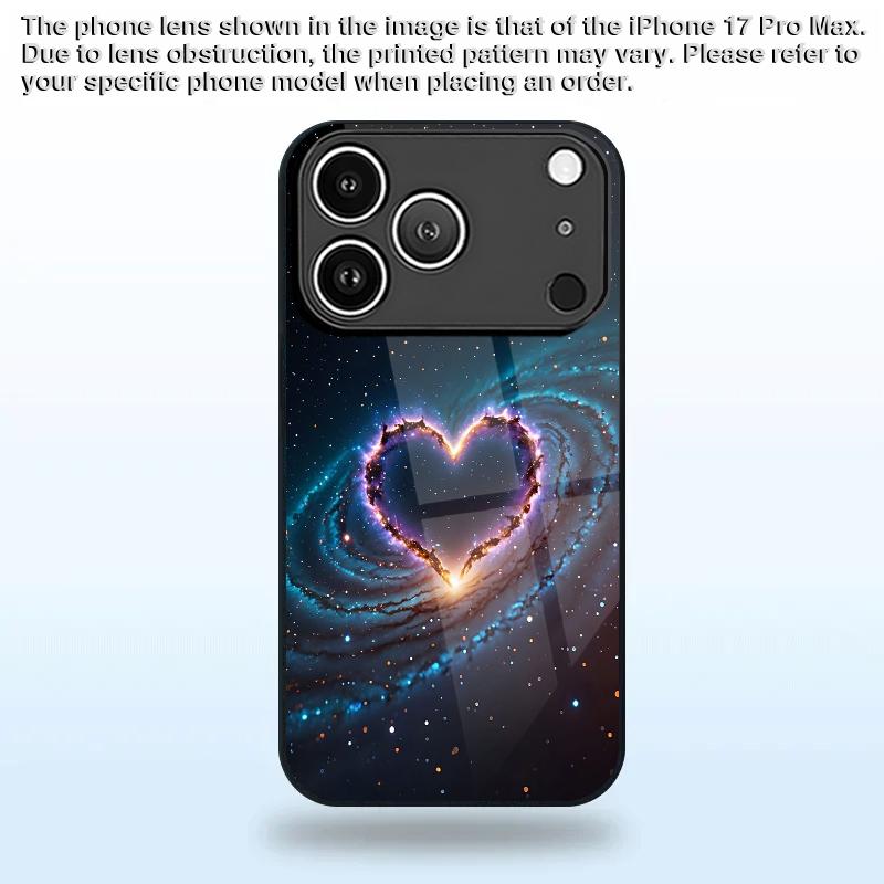 Star Rotating Cameo Tempered Glass Case for iPhone 2D 17 16 15 14 13 12 11 X XR XS MAX Pro 8 Plus