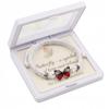 White Adjustable Butterfly String Bracelet In a Box with a Decorative Card
