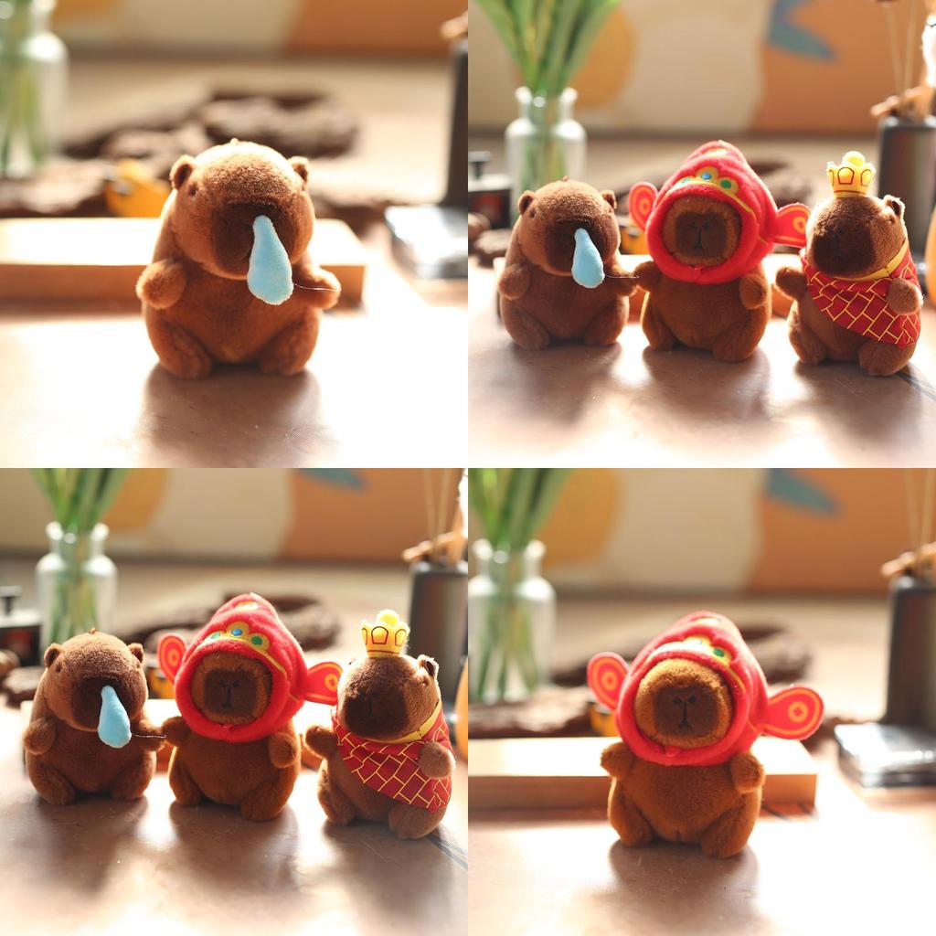 Cute Capybara Stuffed Toy Keychain Lightweight Pp Cotton Plush Backpack Clip Gift For Girls Teens