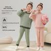 Kids' Korean-Style Autumn/Winter Coral Fleece Pajama Set - Cozy Velvet, Thick, and Parent-Child Matching.