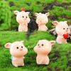 Adorable Resin Pig Figurine For Car Decor And Desktop Ornaments Creative Cartoon