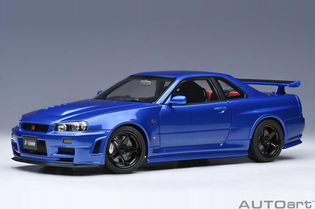 AUTOart Nismo R34 Bayside Blue Finished Product 1/18 GT-R Z-tune