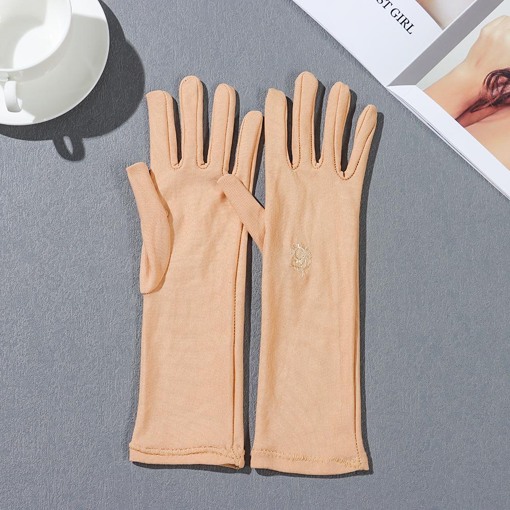 Women Thin Slip Resistant Anti UV Etiquette Gloves Driving Gloves Sunscreen Gloves