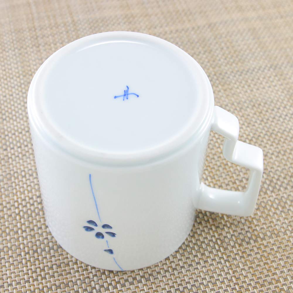 Кружка с резным цветком Arita Hasami Tanshin, разные пары цветов, узор в виде цветущей вишни, японская кружка Sankai Rhishi, посуда, посуда, печь для обжига, (синий),