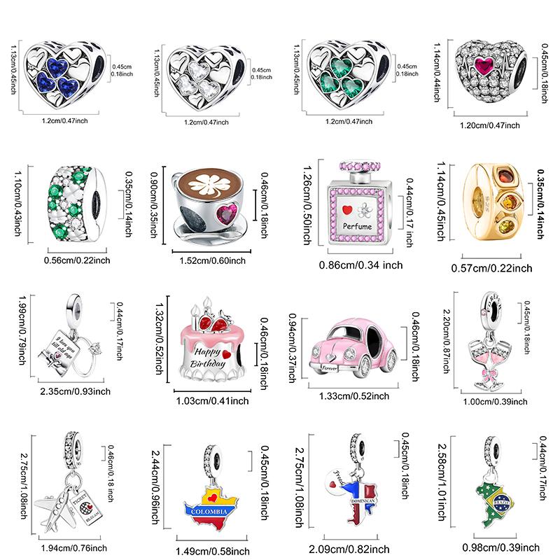 Медные Звезды Сердце Подсолнух Бусины для безопасности автомобиля Подходят для изготовления ожерелья из бусин-шармов своими руками Подарок из высококачественной бижутерии