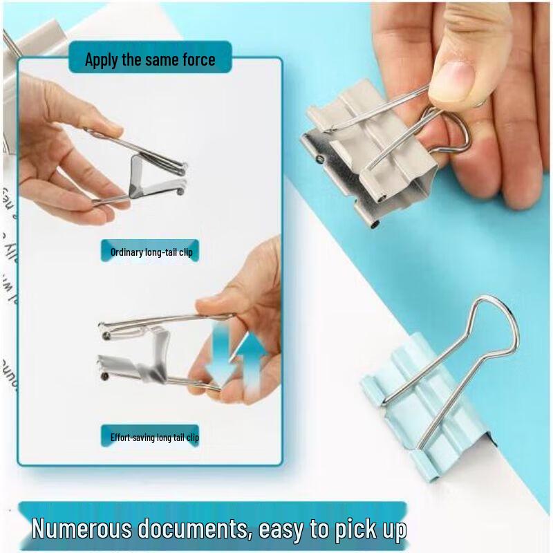 Chenguang Jiyan Series 50mm Colored Metal Binder Clips, 12-Pack