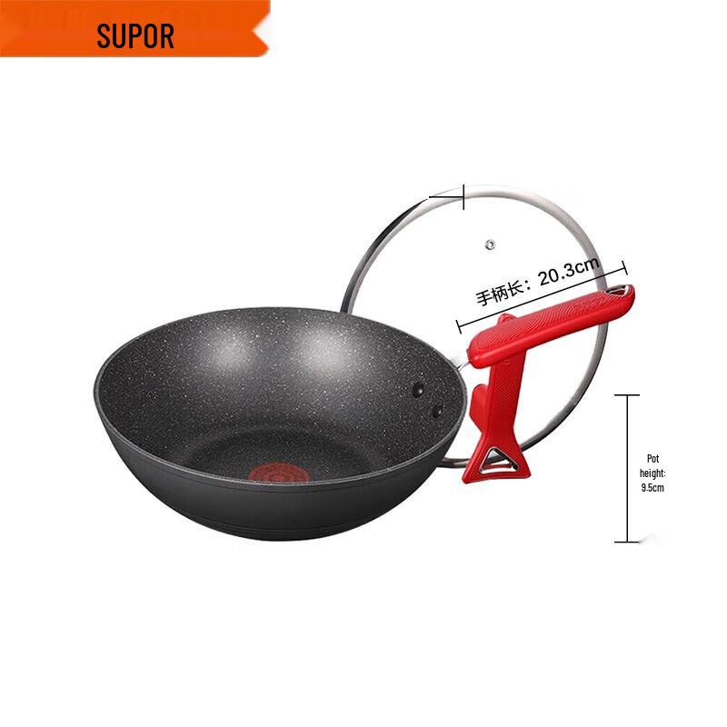 SUPOR Вок с красной точкой, 32 см, с антипригарным покрытием
