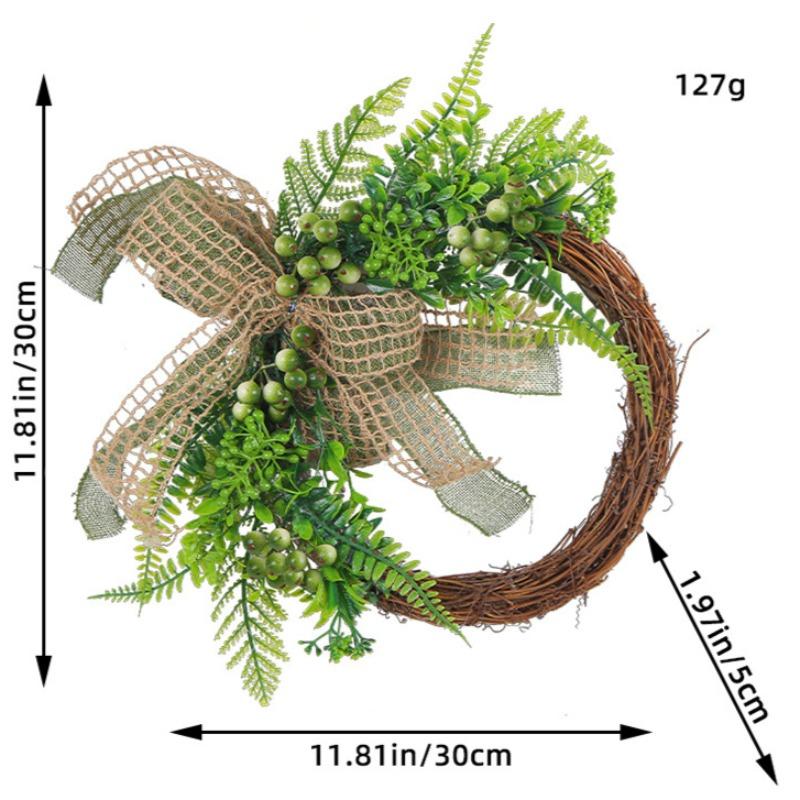 Осенний венок из бобов мунг, цветочная корона для двери, украшение из зеленых стручков, осенние венки, украшение для сада на открытом воздухе