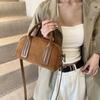Autumn and Winter New Suede Handbag Bowling Pillow Bag Tote Bag Versatile Shoulder Messenger Bag