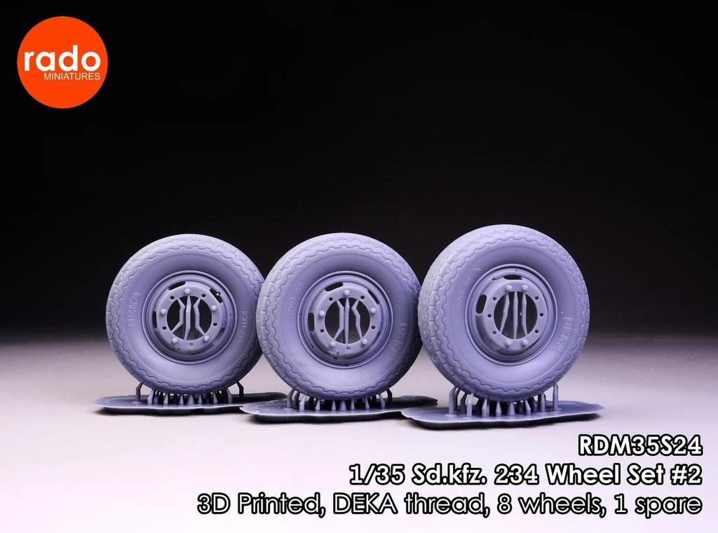 Rad Miniature Германия Тяжелая бронированная машина Комплект шин смешанного типа Пластиковые детали для модели RDM35S26 1/35 Sd.Kfz.234 8-колесный 8+1