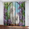 Decorative Curtains 3D Animal Cute Cat Curtains For Large Windows, New Fashion Curtains For Living Room Office Home Decor