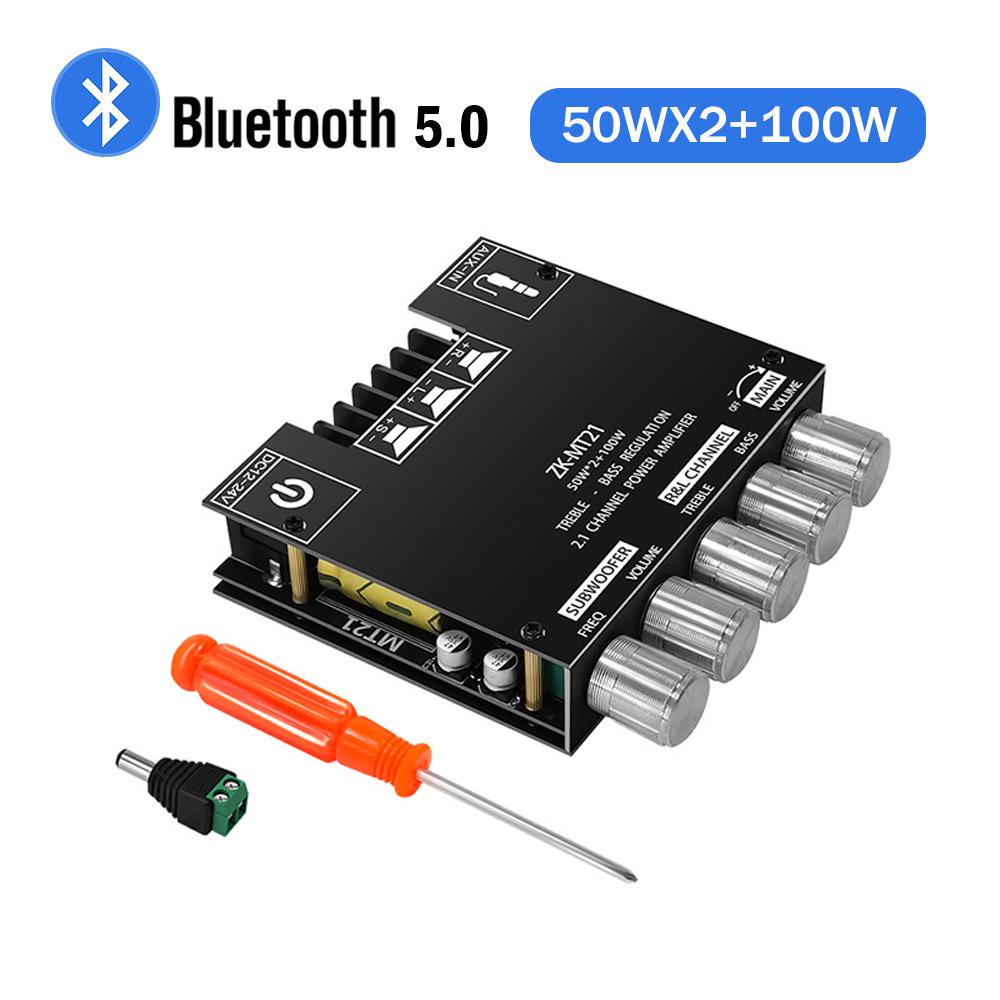 ZK-MT21 канал Bluetooth 5.0 CS8673E 2.1 сабвуфер усилитель плата 50 Вт X 2+100 Вт мощность аудио стерео усилитель плата басовый усилитель AUX