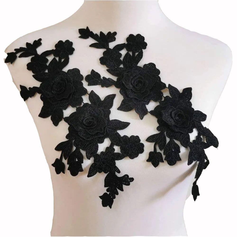 Lace Fabric Flower Applique Rose Cloth Applique Clothes Accessory Cloth Patch Women