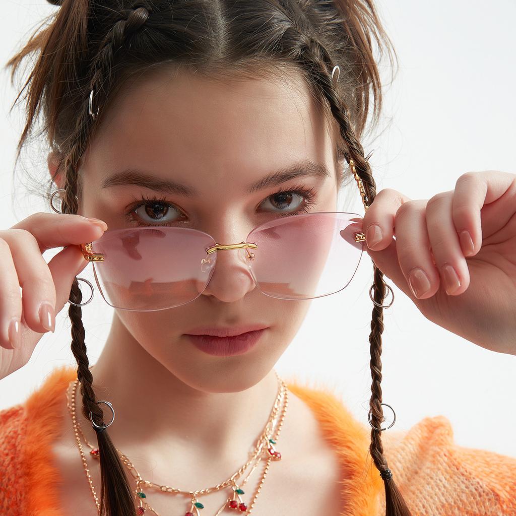 Солнцезащитные очки без оправы, квадратные солнцезащитные очки с большой оправой, закрывающие лицо для женщин, изысканные солнцезащитные очки с большой оправой для мужчин