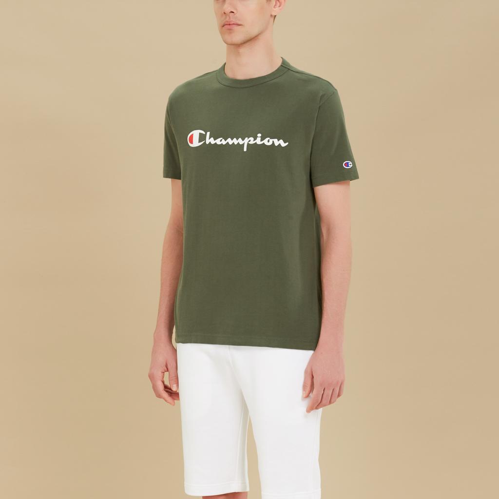 Champion T Shirt Unisex Army Green C3-P302-570