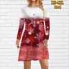 Women Casual Dress Gradient Snowflakes Print Dresses For Women O-neck Short Sleeve Dress Plus Size