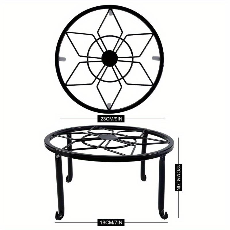 Iron Potted Stander Flower Pot Rack Stand Basion Display Shelf Garden Plant Flower Holder Balcon Round Decor Rack Decoration