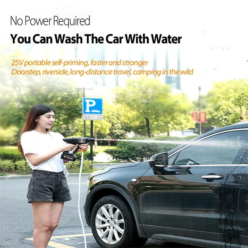 Пистолет для мойки высокого давления 1-30000 мАч, профессиональная машина для мойки автомобилей, подходит для очистки автомобиля, дома и сада