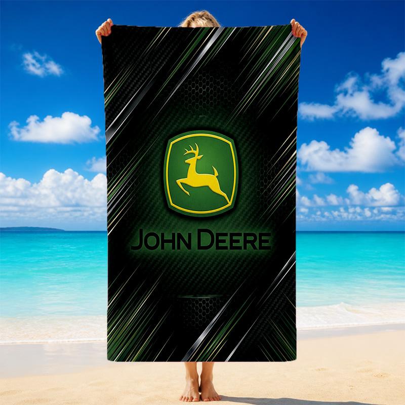 john deere Print Microfiber Beach Towel Sand?Resistant Lightweight Towel For Swimming Outdoor Travel Use