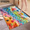 3D Коврик для пола Ванная комната Впитывающий Противоскользящий Коврик для ног Ковер Коврик для ванной Радуга